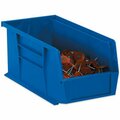 Officespace 16 .50 in. x 18 in. x 11 in. Blue Plastic Stack & Hang Bin Boxes- 3 OF1707893